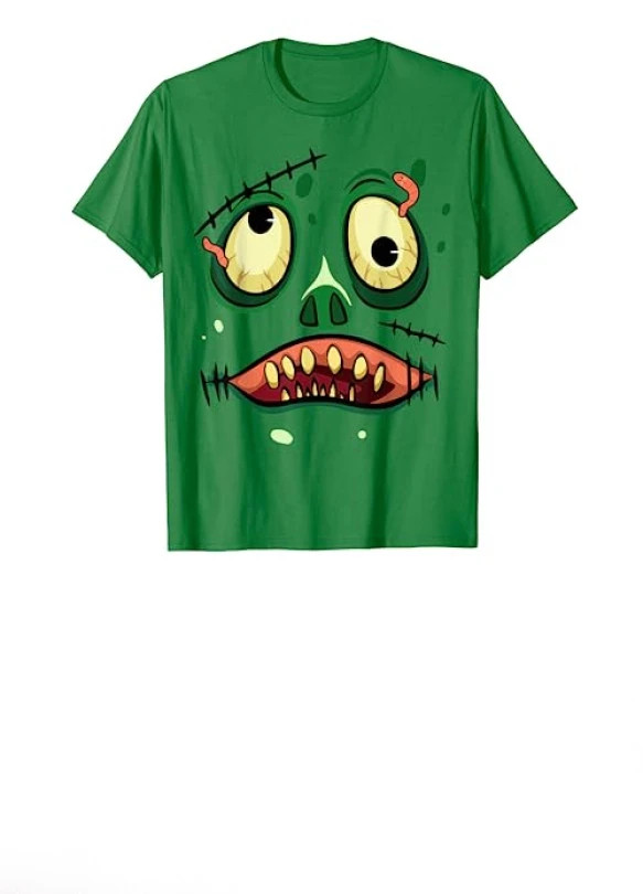 main_image_Camiseta Halloween Zombie Monster con cara aterradora