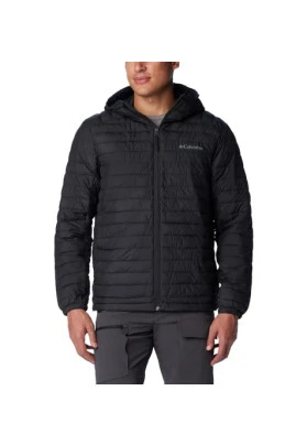 Columbia Silver Falls Hooded Jacket, Chaqueta Acolchada Con Capucha para Hombre, Black, Talla L
