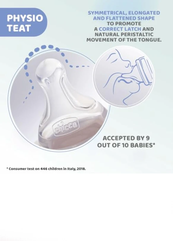 2_Biberón Chicco Anticólicos 150 ml con Tetina Physio de Silicona