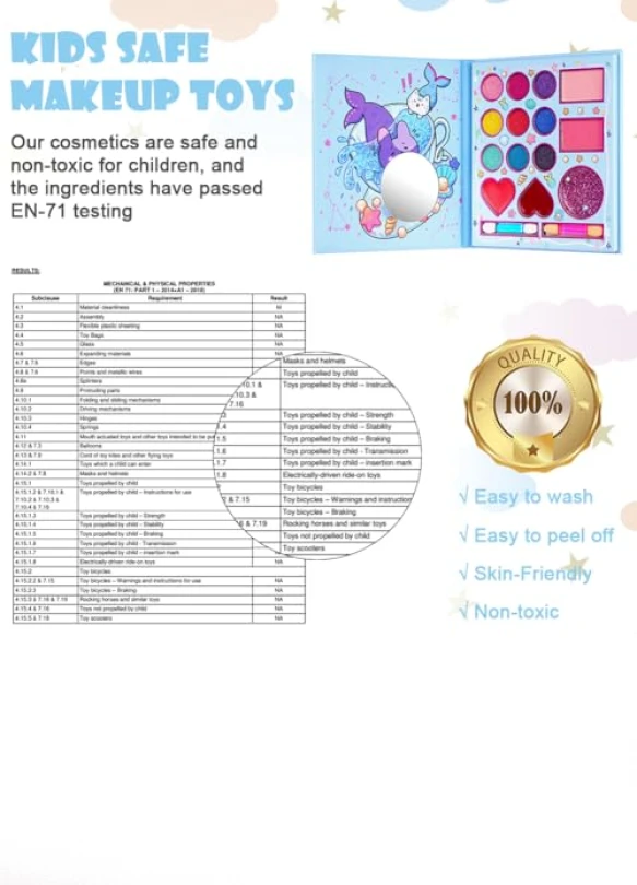 3_Kit de maquillaje Aomig para niñas