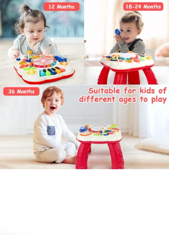 4_Mesa de actividades para bebé juguetes Montessori