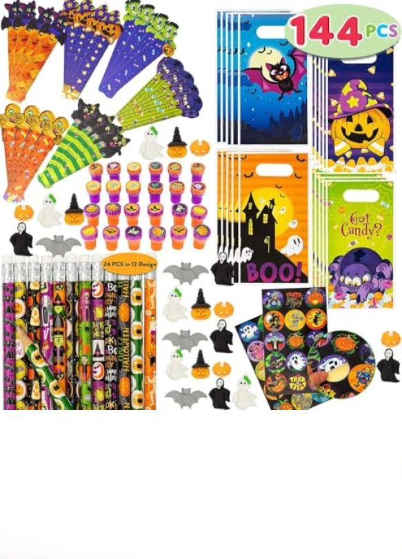 main_image_Surtido de papelería de Halloween JOYIN, 144 piezas, 24 unidades.