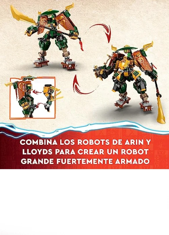 3_Mech de Lloyd y Arin del Equipo Ninja de Lego Ninjago.