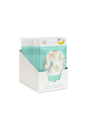 Baberos desechables e impermeables, pack de 10 unidades