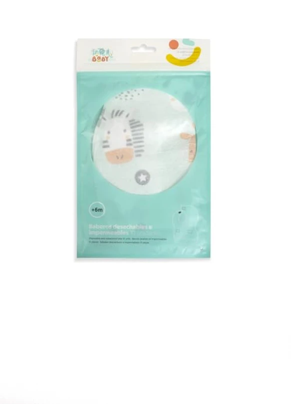2_Baberos desechables e impermeables, pack de 10 unidades
