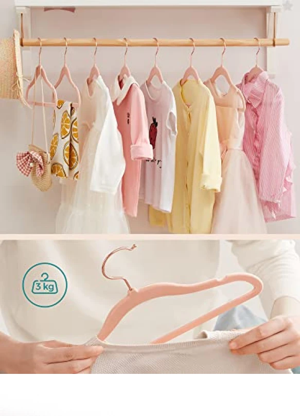 4_Perchas infantiles SONGMICS, juego de 30 unidades.