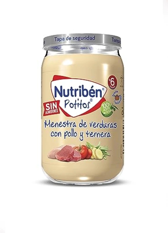 1_Puré Nutribén de menestra de verduras con pollo y ternera para bebés