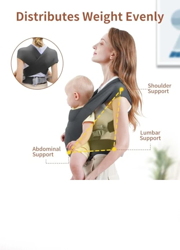 5_Mochila portabebés ergonómica MOMTORY para recién nacidos