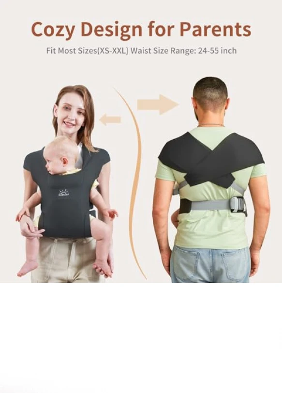 4_Mochila portabebés ergonómica MOMTORY para recién nacidos