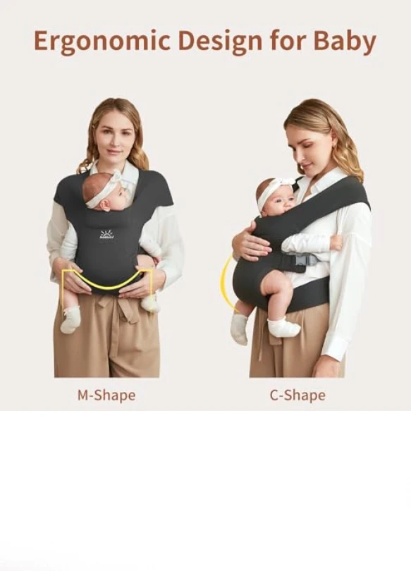 3_Mochila portabebés ergonómica MOMTORY para recién nacidos