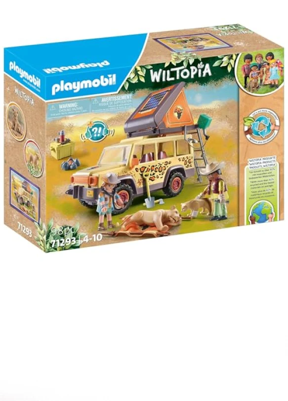1_Vehículo todoterreno PLAYMOBIL Wiltopia con leones