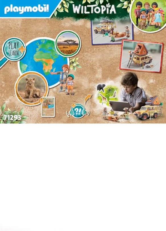 4_Vehículo todoterreno PLAYMOBIL Wiltopia con leones