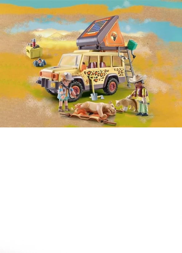 2_Vehículo todoterreno PLAYMOBIL Wiltopia con leones